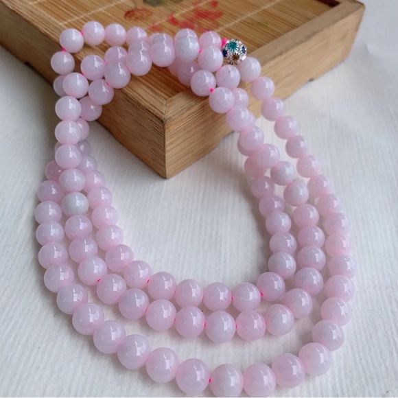 Natural Grade A Type Jadeite Burmese jade necklace lavender
